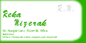 reka mizerak business card